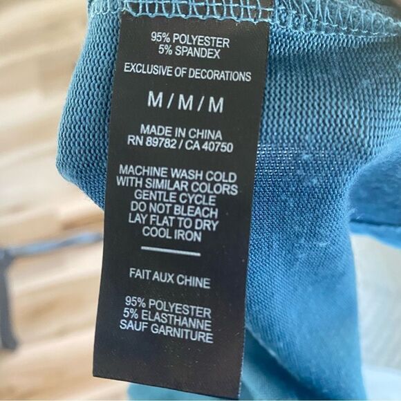 Natori Relaxed Fit Teal long Sleeve Top - Picture 4 of 4